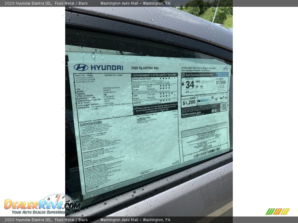 2020 Hyundai Elantra SEL Window Sticker Photo #16