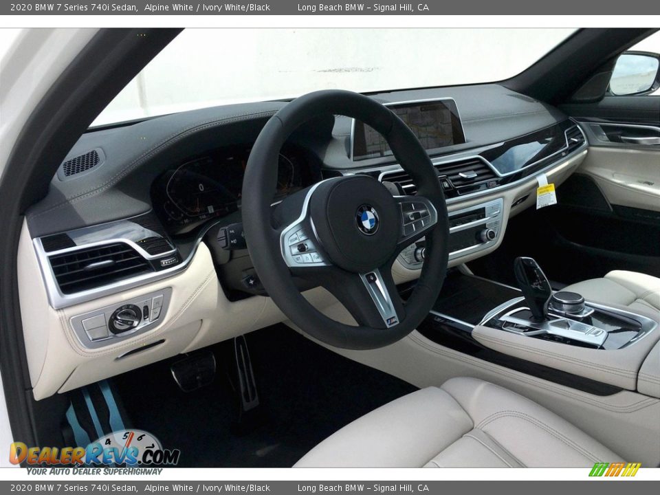 2020 BMW 7 Series 740i Sedan Alpine White / Ivory White/Black Photo #6