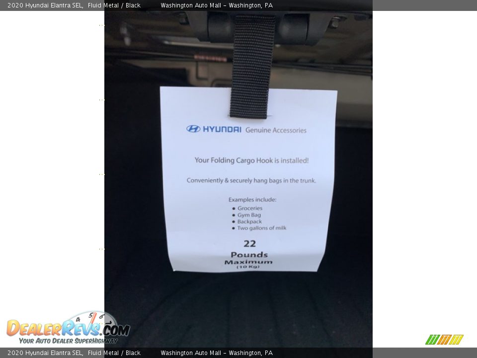 2020 Hyundai Elantra SEL Fluid Metal / Black Photo #23