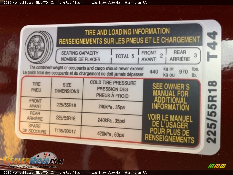 2019 Hyundai Tucson SEL AWD Gemstone Red / Black Photo #9