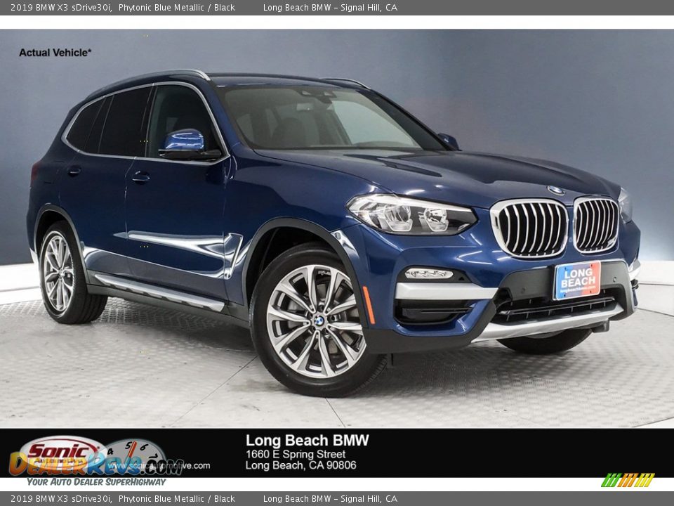 2019 BMW X3 sDrive30i Phytonic Blue Metallic / Black Photo #1
