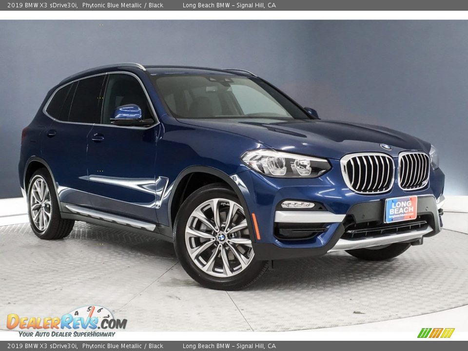 2019 BMW X3 sDrive30i Phytonic Blue Metallic / Black Photo #10
