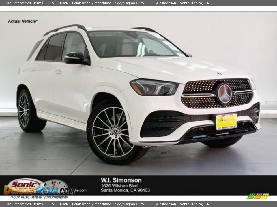 2020 Mercedes-Benz GLE 350 4Matic Polar White / Macchiato Beige/Magma Grey Photo #1