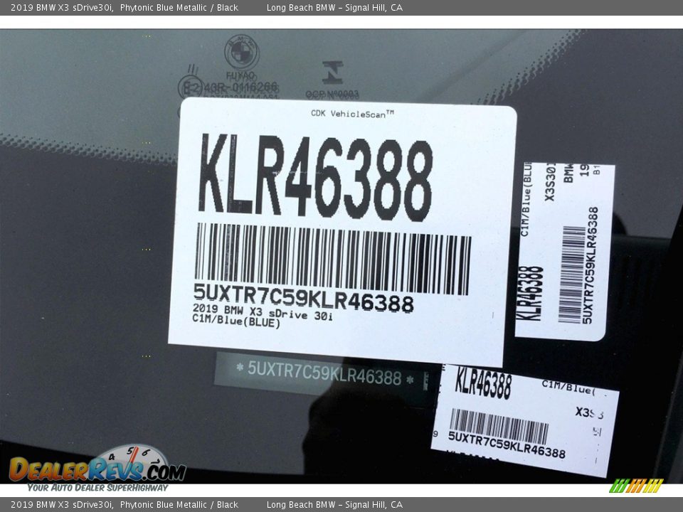 2019 BMW X3 sDrive30i Phytonic Blue Metallic / Black Photo #12