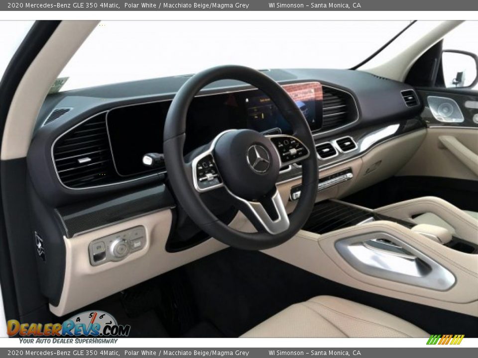 2020 Mercedes-Benz GLE 350 4Matic Polar White / Macchiato Beige/Magma Grey Photo #4