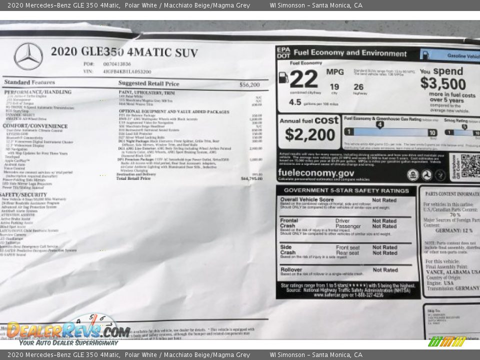 2020 Mercedes-Benz GLE 350 4Matic Polar White / Macchiato Beige/Magma Grey Photo #10