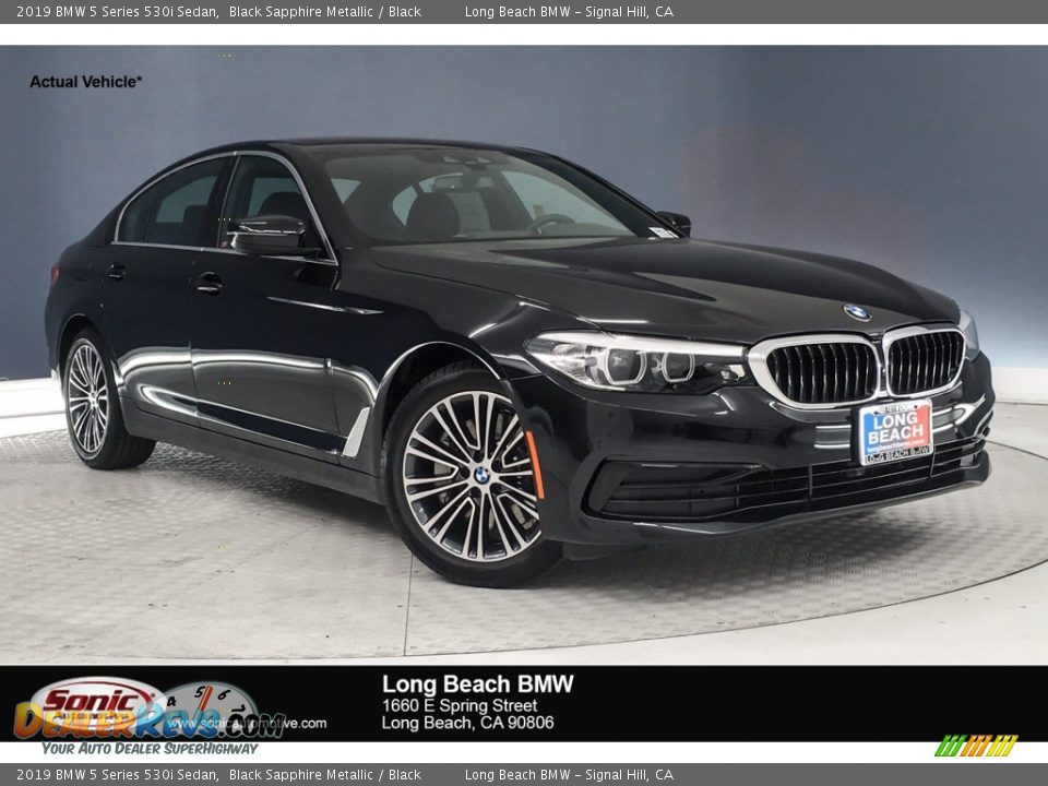 2019 BMW 5 Series 530i Sedan Black Sapphire Metallic / Black Photo #1