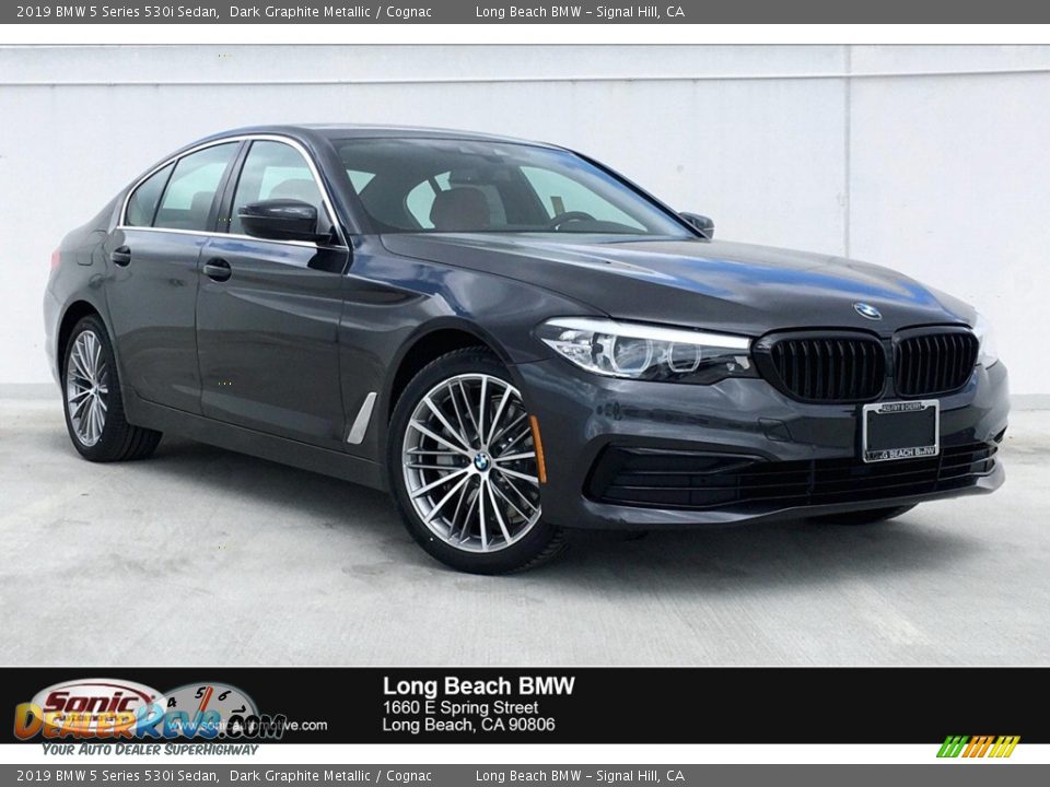 2019 BMW 5 Series 530i Sedan Dark Graphite Metallic / Cognac Photo #1
