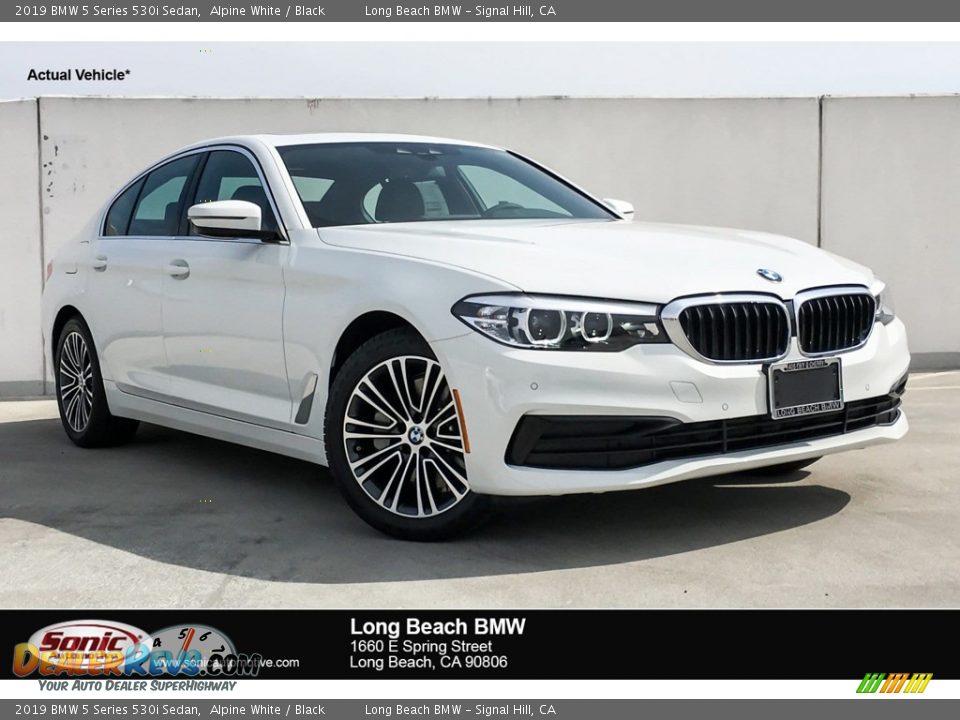 2019 BMW 5 Series 530i Sedan Alpine White / Black Photo #1