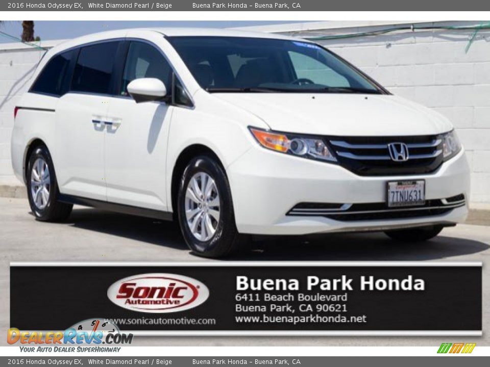 2016 Honda Odyssey EX White Diamond Pearl / Beige Photo #1
