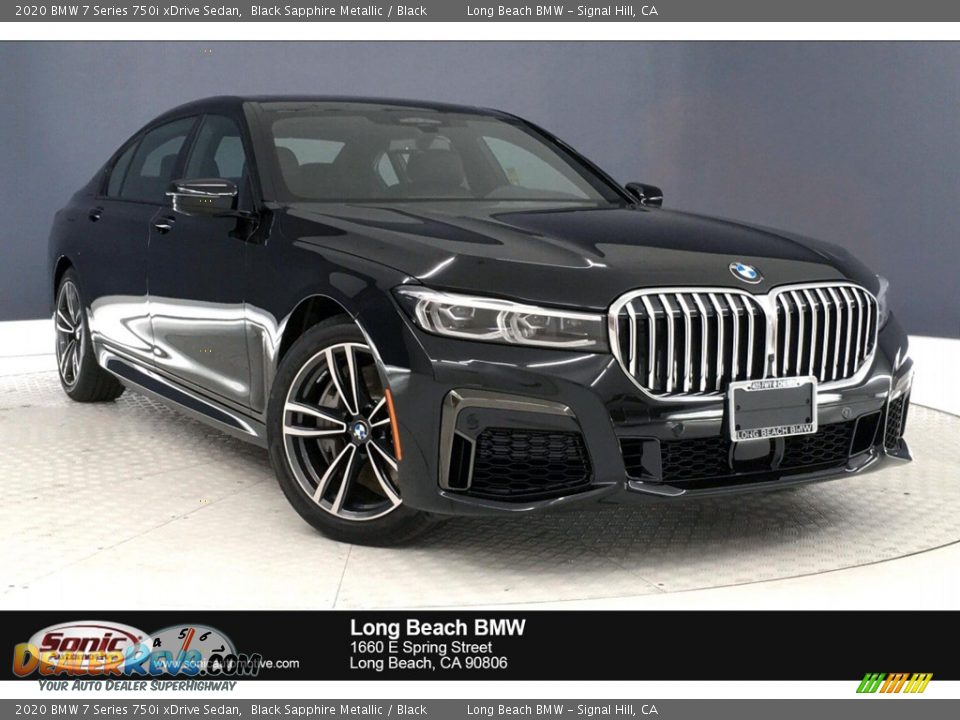 2020 BMW 7 Series 750i xDrive Sedan Black Sapphire Metallic / Black Photo #1