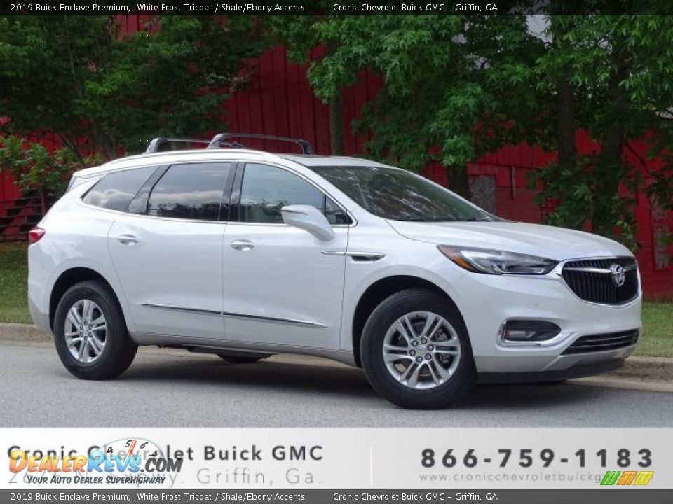 2019 Buick Enclave Premium White Frost Tricoat / Shale/Ebony Accents Photo #1