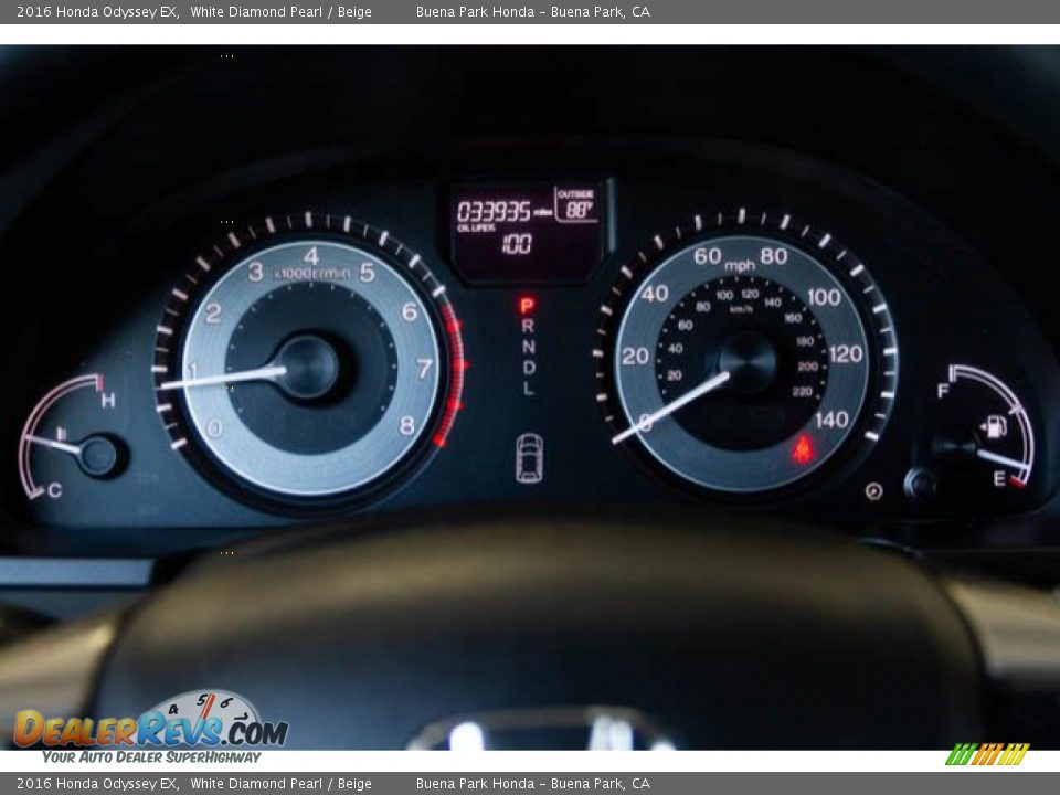 2016 Honda Odyssey EX White Diamond Pearl / Beige Photo #28