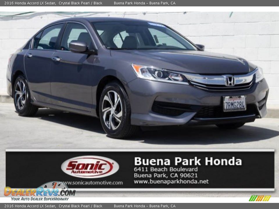 2016 Honda Accord LX Sedan Crystal Black Pearl / Black Photo #1