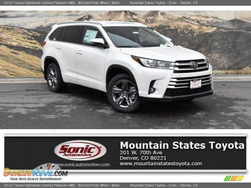 2019 Toyota Highlander Limited Platinum AWD Blizzard Pearl White / Black Photo #1