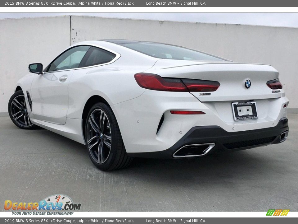 2019 BMW 8 Series 850i xDrive Coupe Alpine White / Fiona Red/Black Photo #3