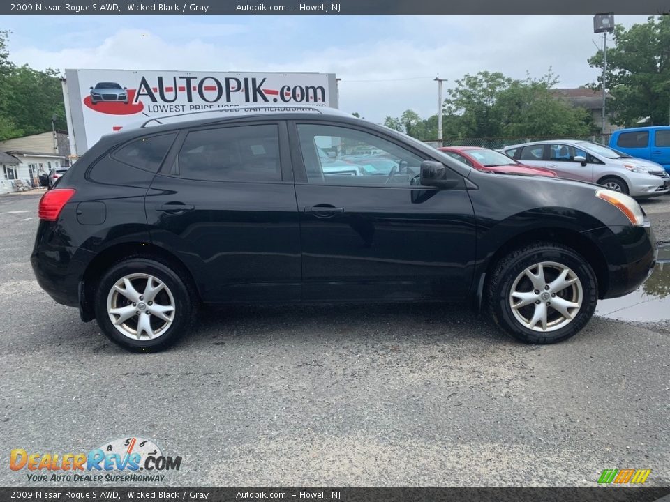 2009 Nissan Rogue S AWD Wicked Black / Gray Photo #2