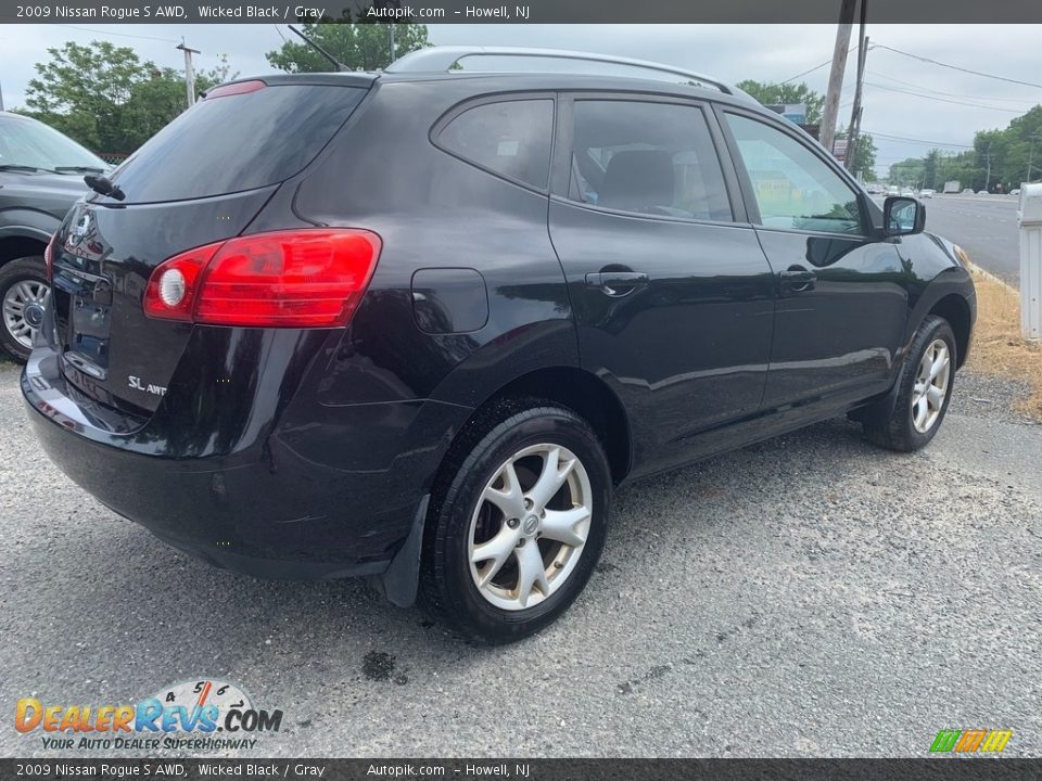2009 Nissan Rogue S AWD Wicked Black / Gray Photo #3