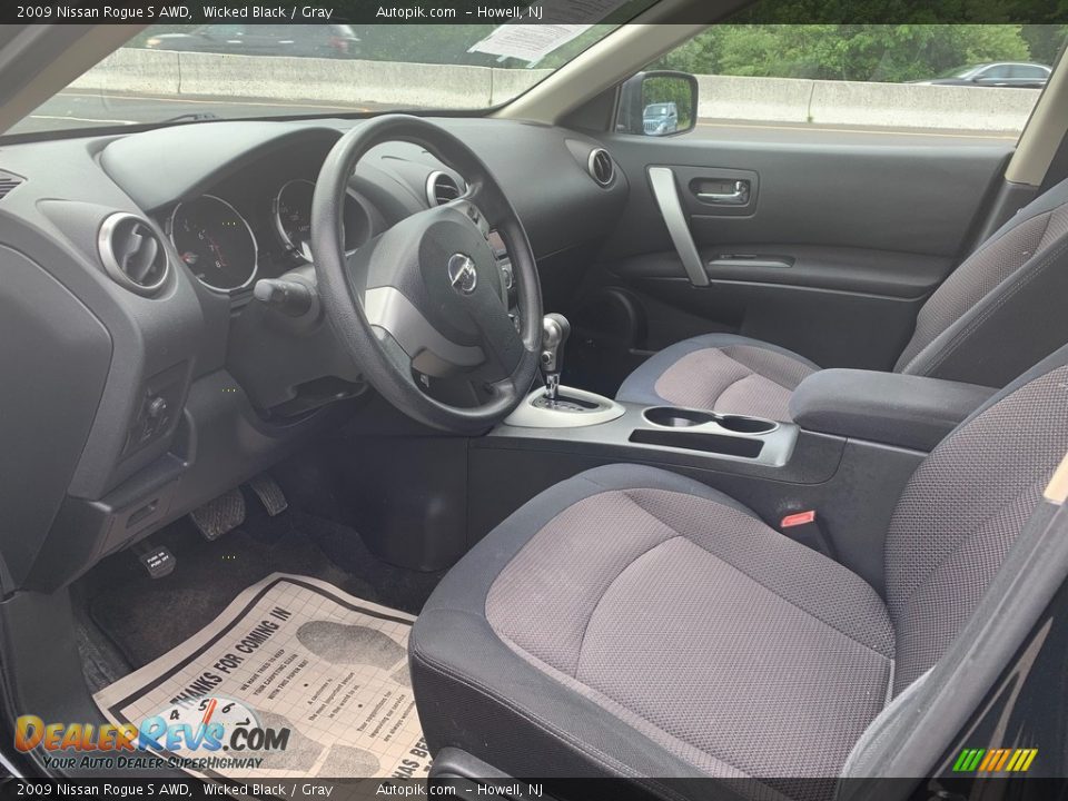 2009 Nissan Rogue S AWD Wicked Black / Gray Photo #8
