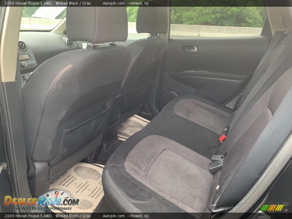 2009 Nissan Rogue S AWD Wicked Black / Gray Photo #9