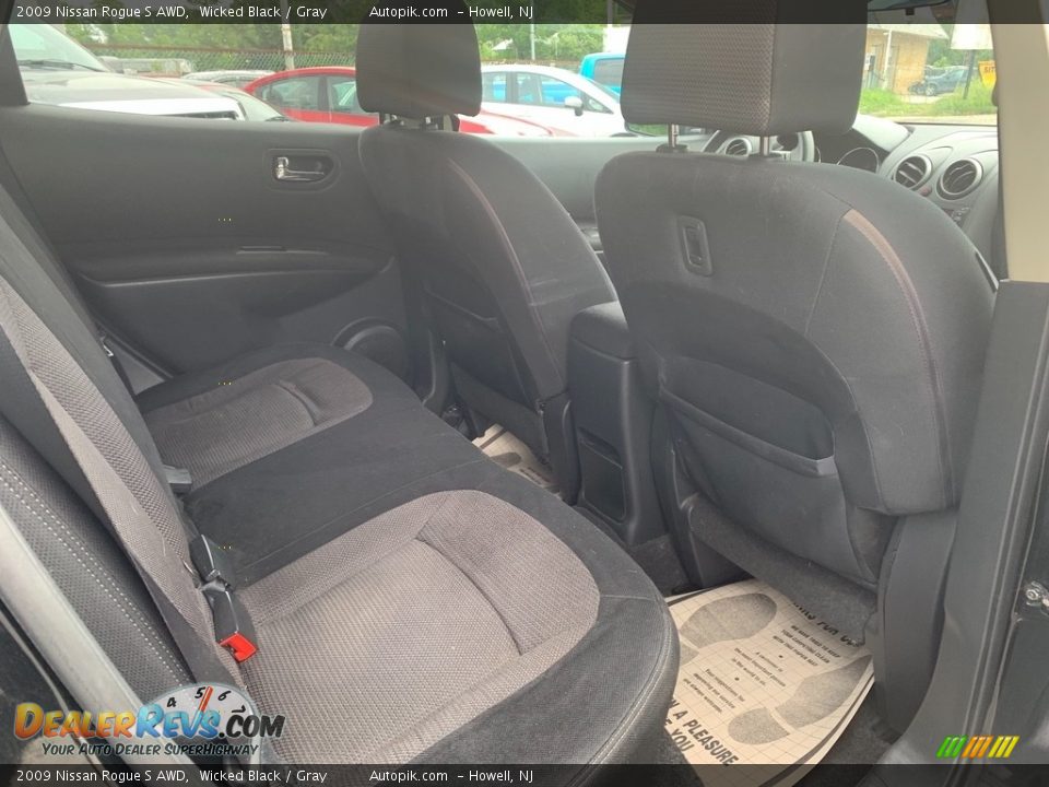 2009 Nissan Rogue S AWD Wicked Black / Gray Photo #10