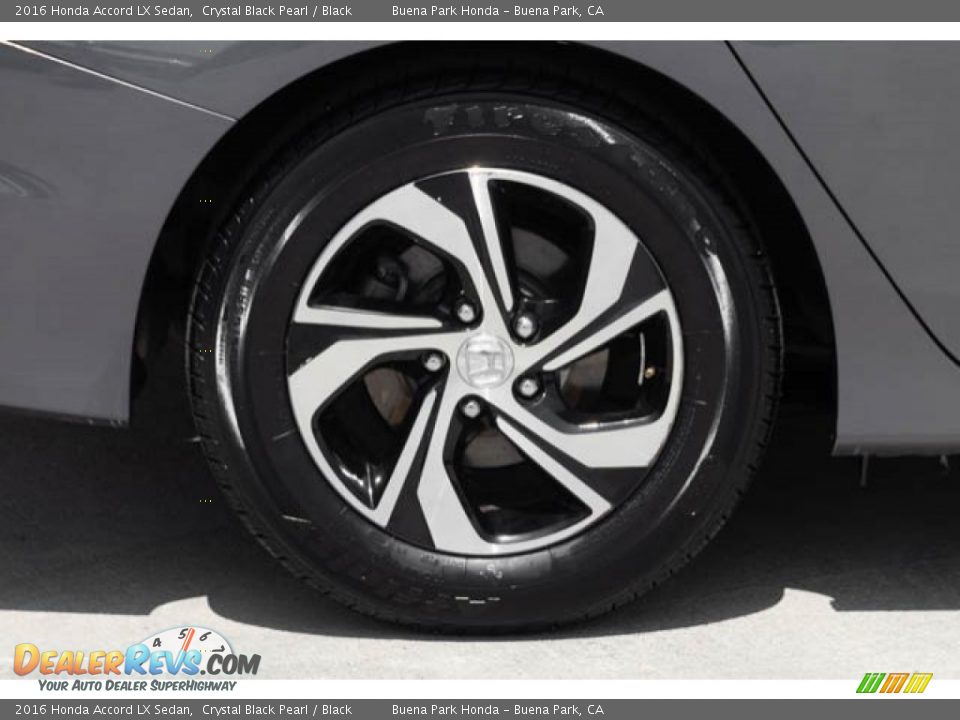 2016 Honda Accord LX Sedan Crystal Black Pearl / Black Photo #35