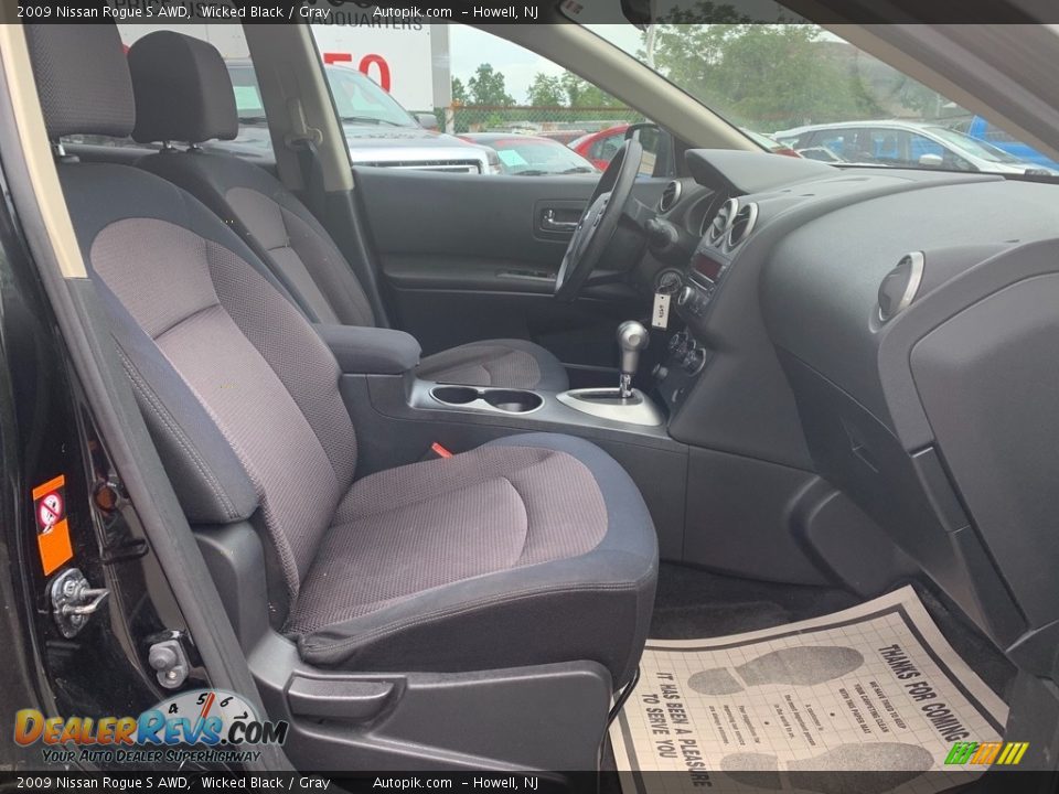 2009 Nissan Rogue S AWD Wicked Black / Gray Photo #11