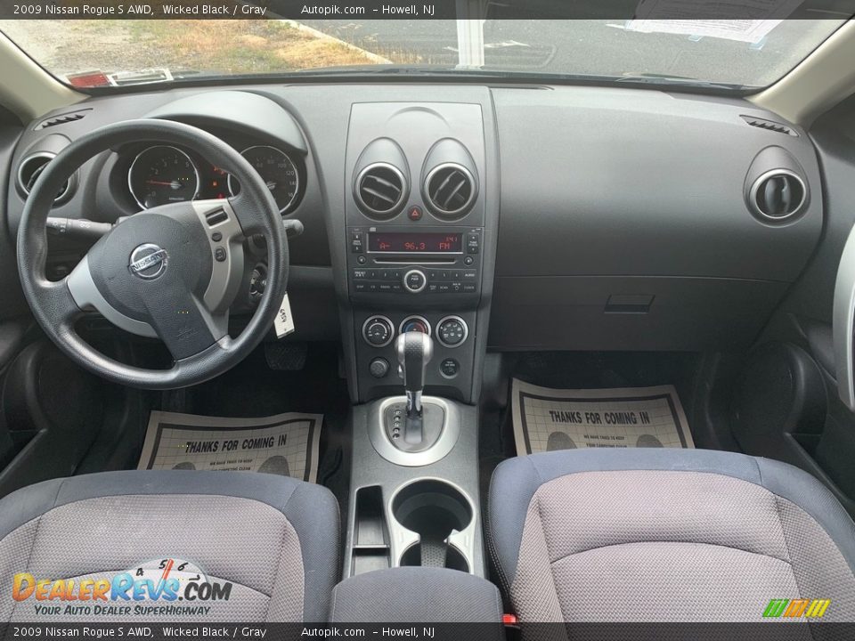 2009 Nissan Rogue S AWD Wicked Black / Gray Photo #13