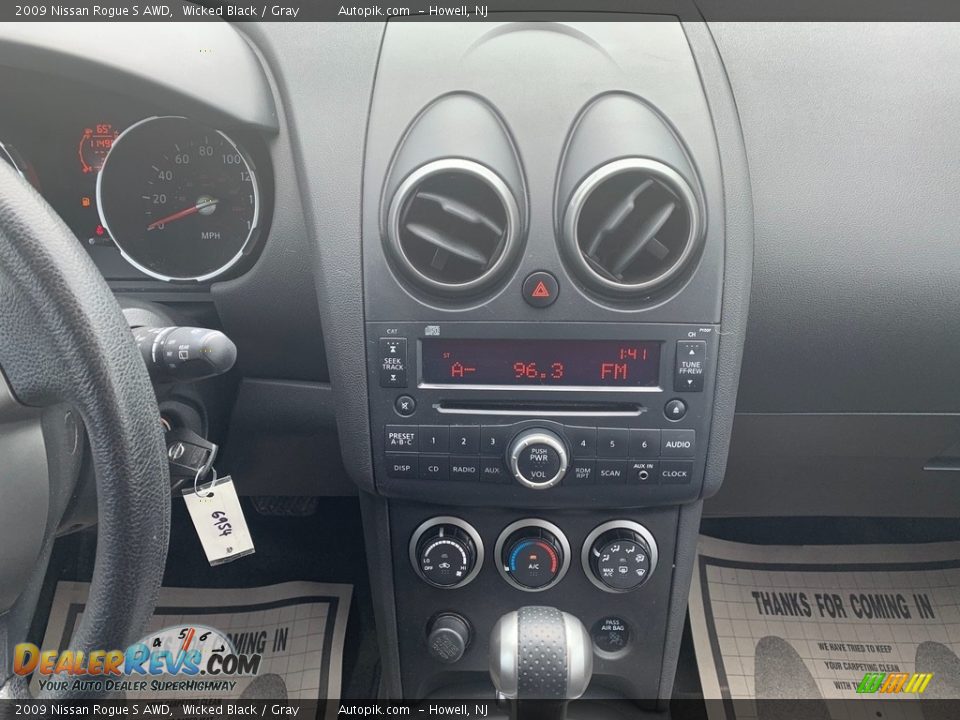 2009 Nissan Rogue S AWD Wicked Black / Gray Photo #14