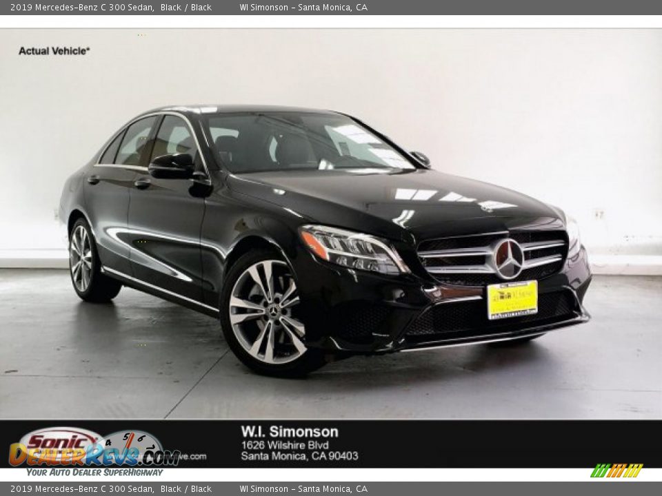 2019 Mercedes-Benz C 300 Sedan Black / Black Photo #1