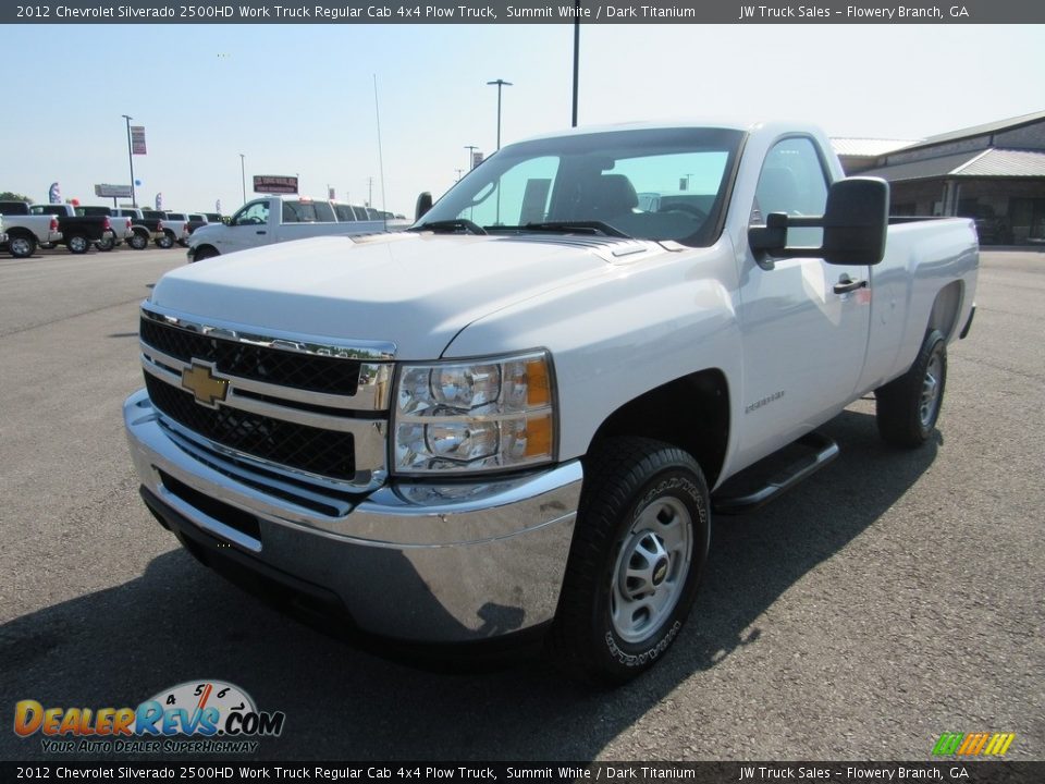 2012 Chevrolet Silverado 2500HD Work Truck Regular Cab 4x4 Plow Truck Summit White / Dark Titanium Photo #1