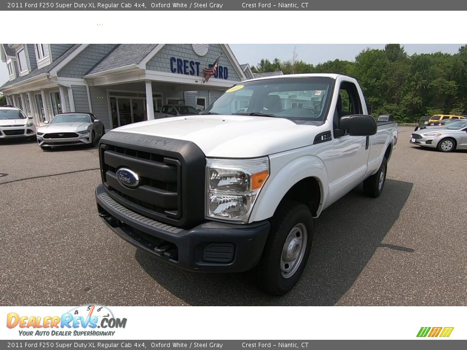 2011 Ford F250 Super Duty XL Regular Cab 4x4 Oxford White / Steel Gray Photo #3