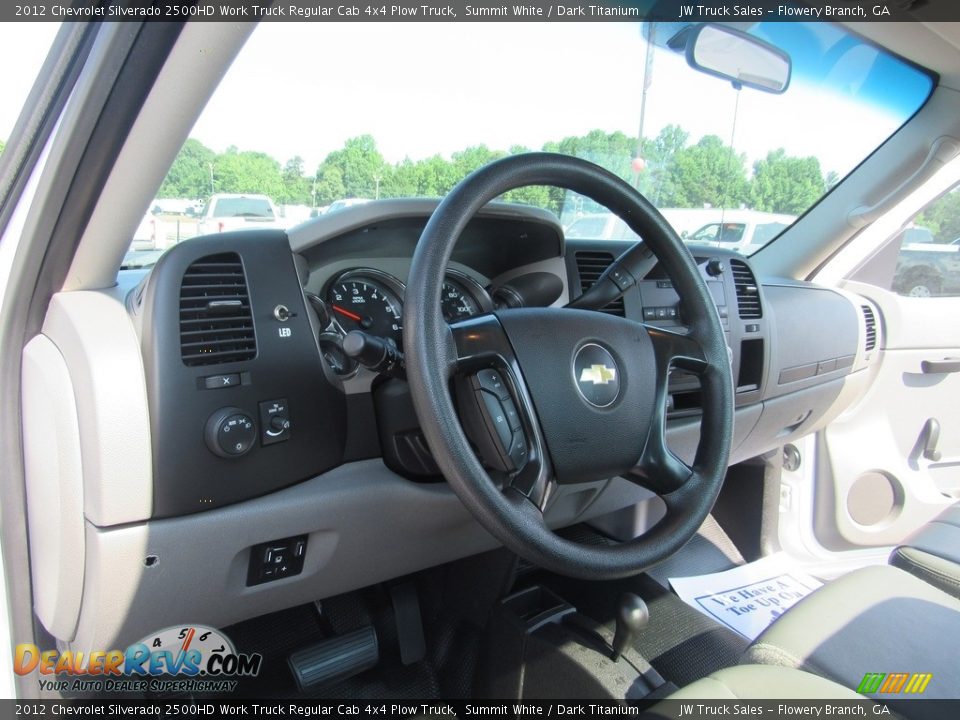 2012 Chevrolet Silverado 2500HD Work Truck Regular Cab 4x4 Plow Truck Summit White / Dark Titanium Photo #19