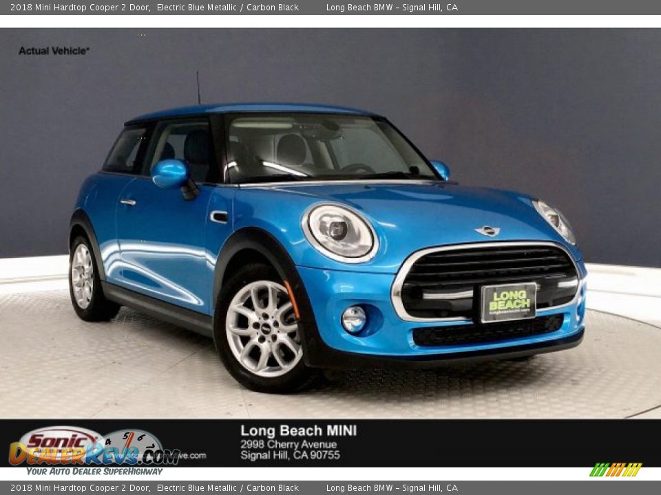 2018 Mini Hardtop Cooper 2 Door Electric Blue Metallic / Carbon Black Photo #1