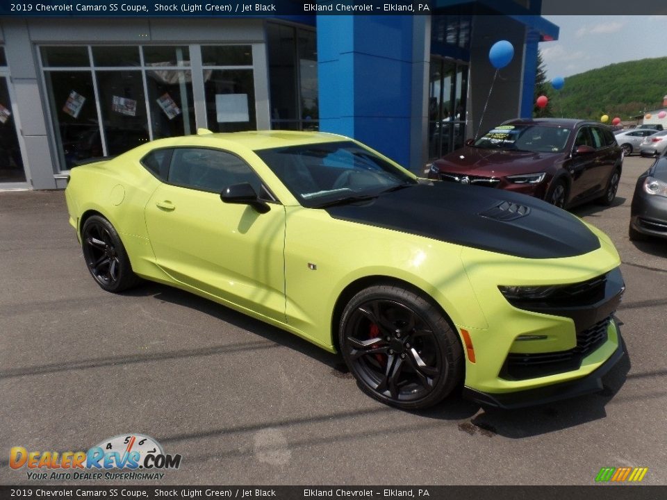 2019 Chevrolet Camaro SS Coupe Shock (Light Green) / Jet Black Photo #1