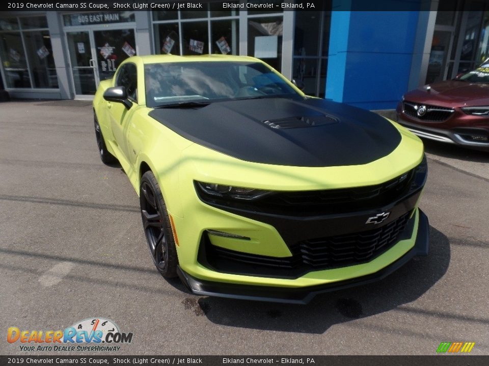 2019 Chevrolet Camaro SS Coupe Shock (Light Green) / Jet Black Photo #2