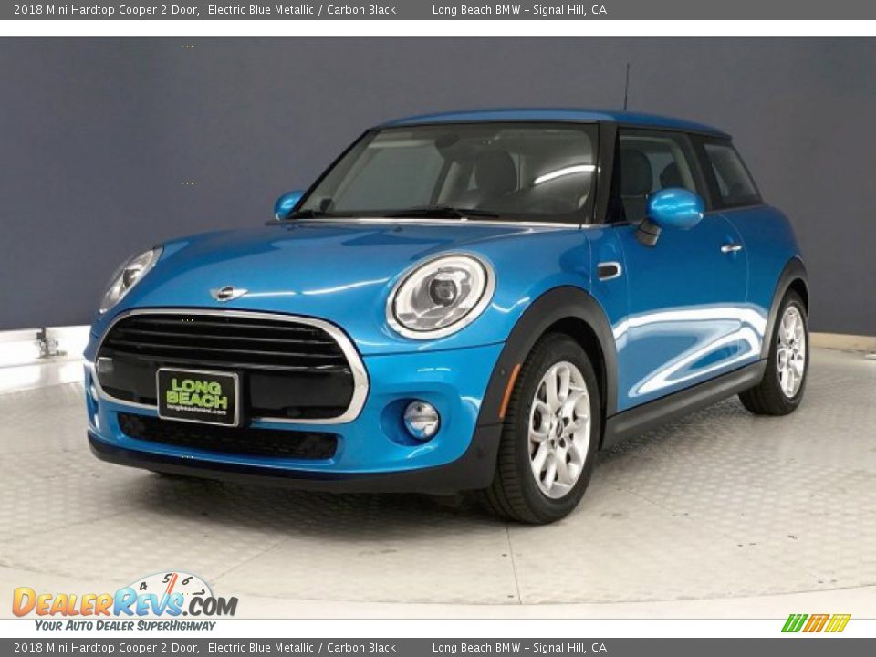 2018 Mini Hardtop Cooper 2 Door Electric Blue Metallic / Carbon Black Photo #12