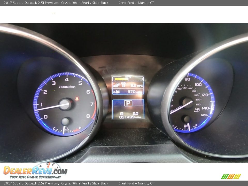 2017 Subaru Outback 2.5i Premium Crystal White Pearl / Slate Black Photo #14