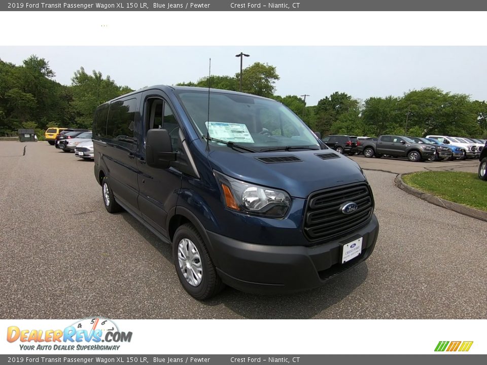 2019 Ford Transit Passenger Wagon XL 150 LR Blue Jeans / Pewter Photo #1