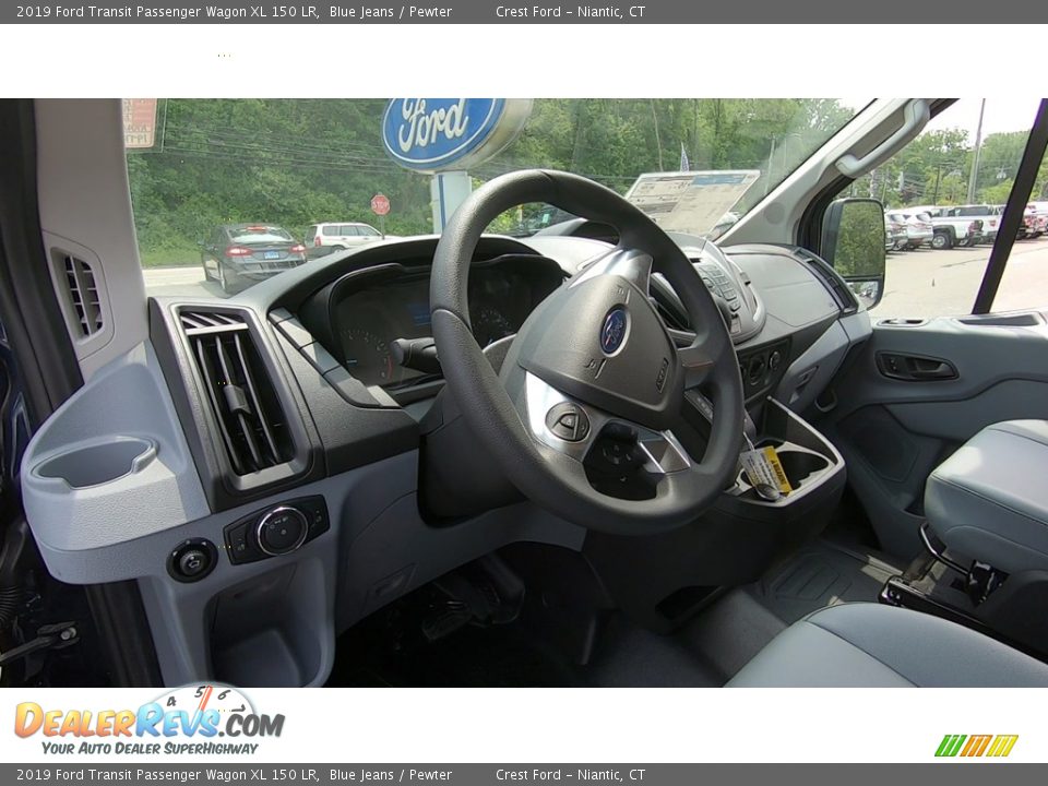 2019 Ford Transit Passenger Wagon XL 150 LR Blue Jeans / Pewter Photo #10