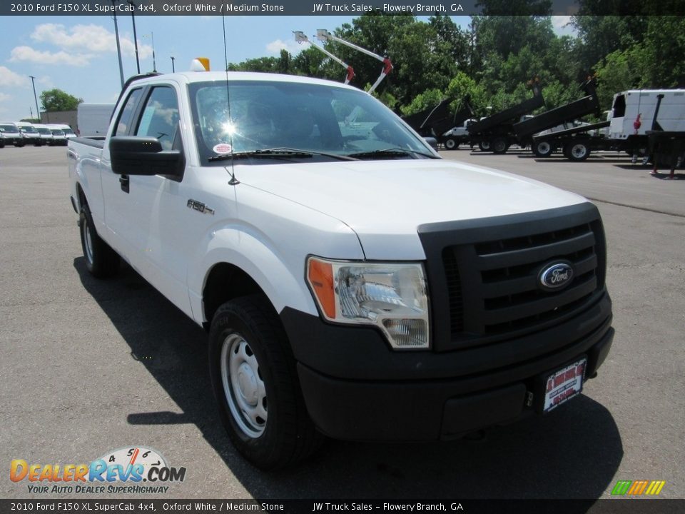 2010 Ford F150 XL SuperCab 4x4 Oxford White / Medium Stone Photo #7