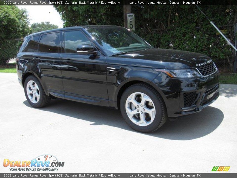 2019 Land Rover Range Rover Sport HSE Santorini Black Metallic / Ebony/Ebony Photo #1