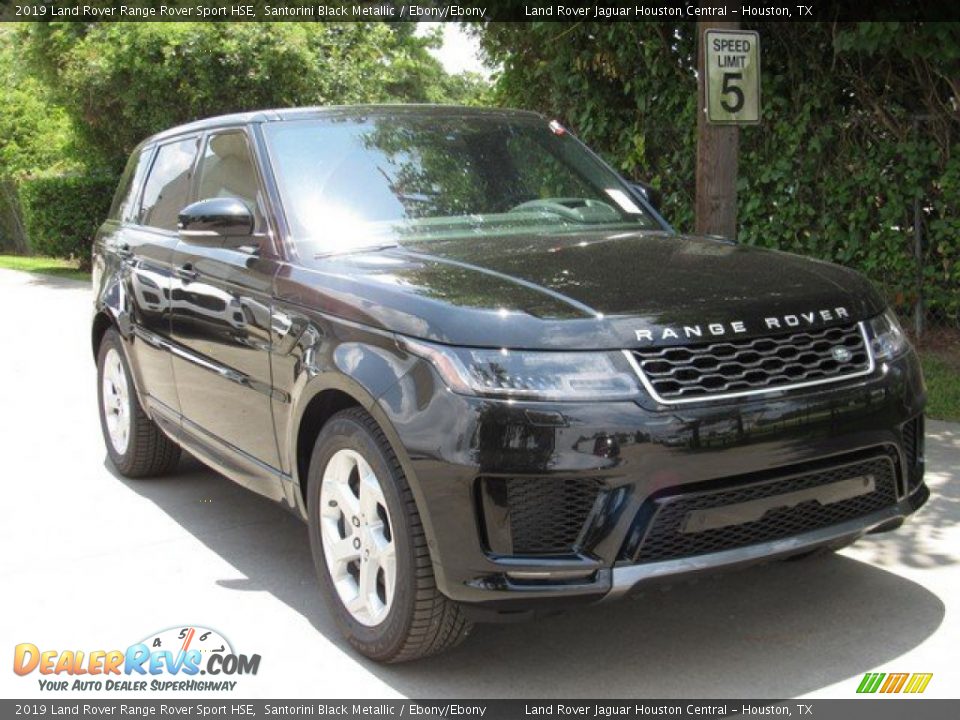 2019 Land Rover Range Rover Sport HSE Santorini Black Metallic / Ebony/Ebony Photo #2
