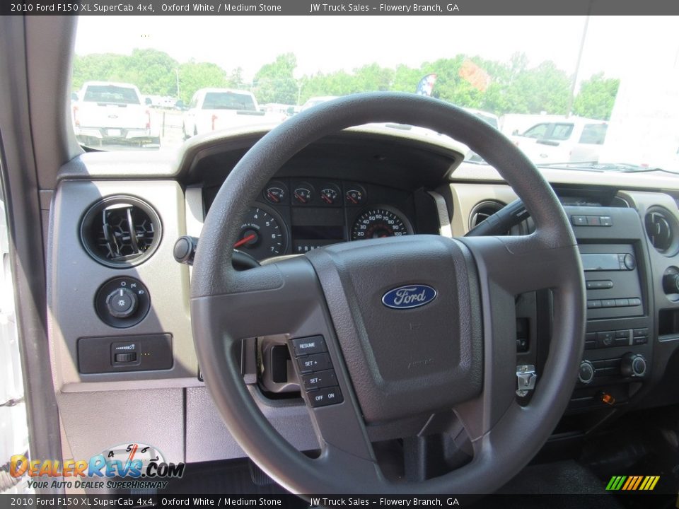 2010 Ford F150 XL SuperCab 4x4 Oxford White / Medium Stone Photo #17