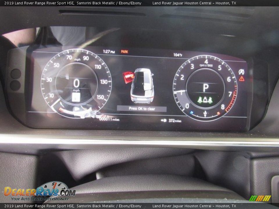 2019 Land Rover Range Rover Sport HSE Santorini Black Metallic / Ebony/Ebony Photo #29