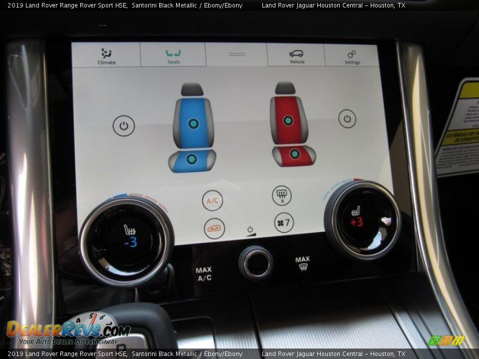 2019 Land Rover Range Rover Sport HSE Santorini Black Metallic / Ebony/Ebony Photo #36