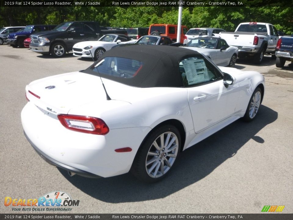 2019 Fiat 124 Spider Lusso Roadster White / Saddle Photo #5