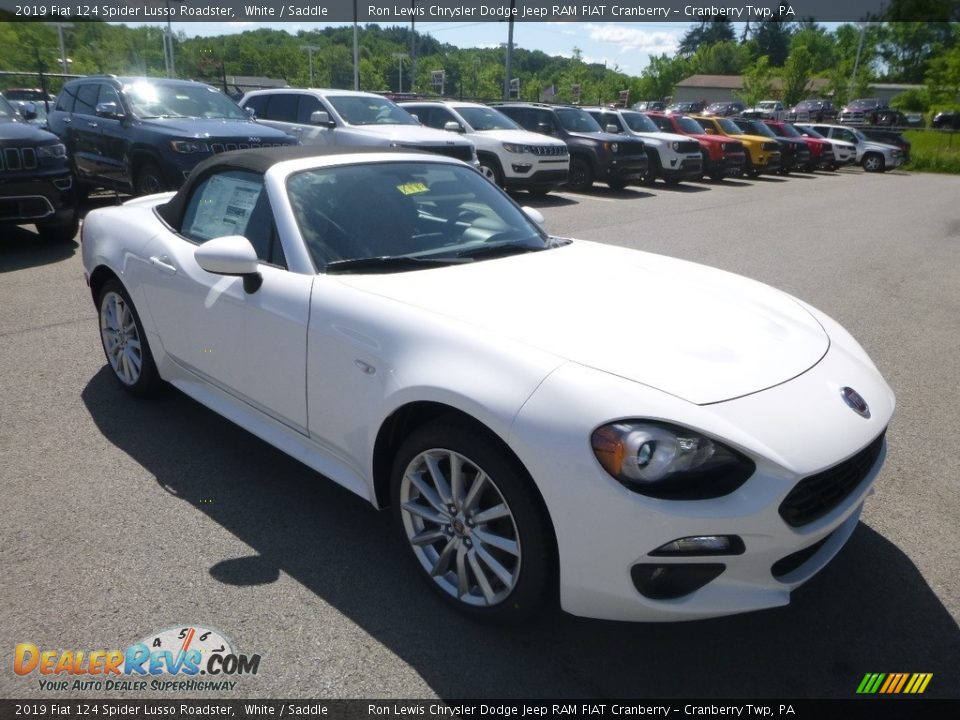 2019 Fiat 124 Spider Lusso Roadster White / Saddle Photo #7