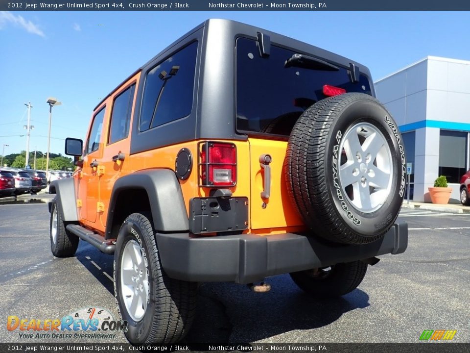 2012 Jeep Wrangler Unlimited Sport 4x4 Crush Orange / Black Photo #5