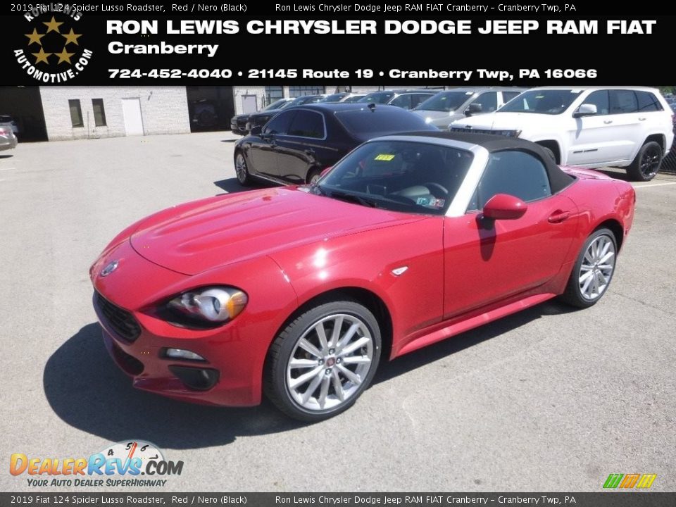 2019 Fiat 124 Spider Lusso Roadster Red / Nero (Black) Photo #1